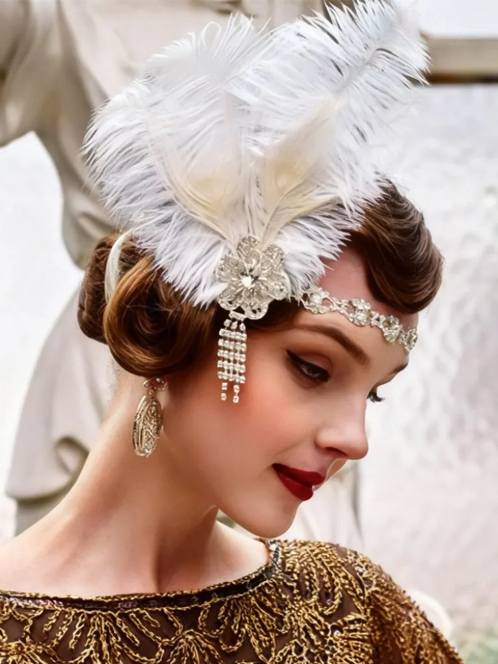 Glamorous Rhinestone Tassel Hair Clip - Sparkly Evening Accessory